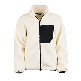 Dame fleece sweatshirt med tovejs lynlås, hvid