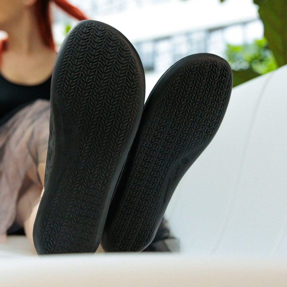 Læder barefoot ballerinaer Be Lenka Bellissima sort