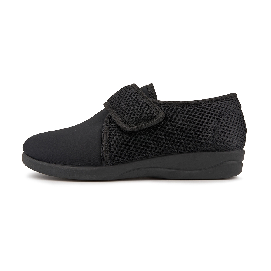 Dame brede sneakers til hallux Halina sort